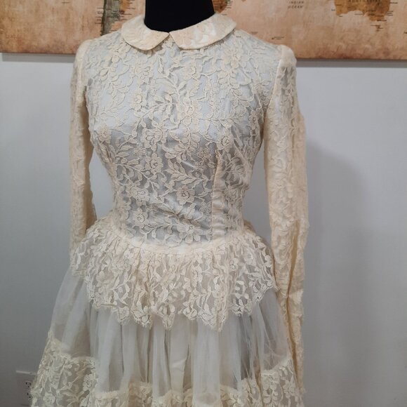 Vtg 40s wedding dress - Handmade - Picture 2 of 15